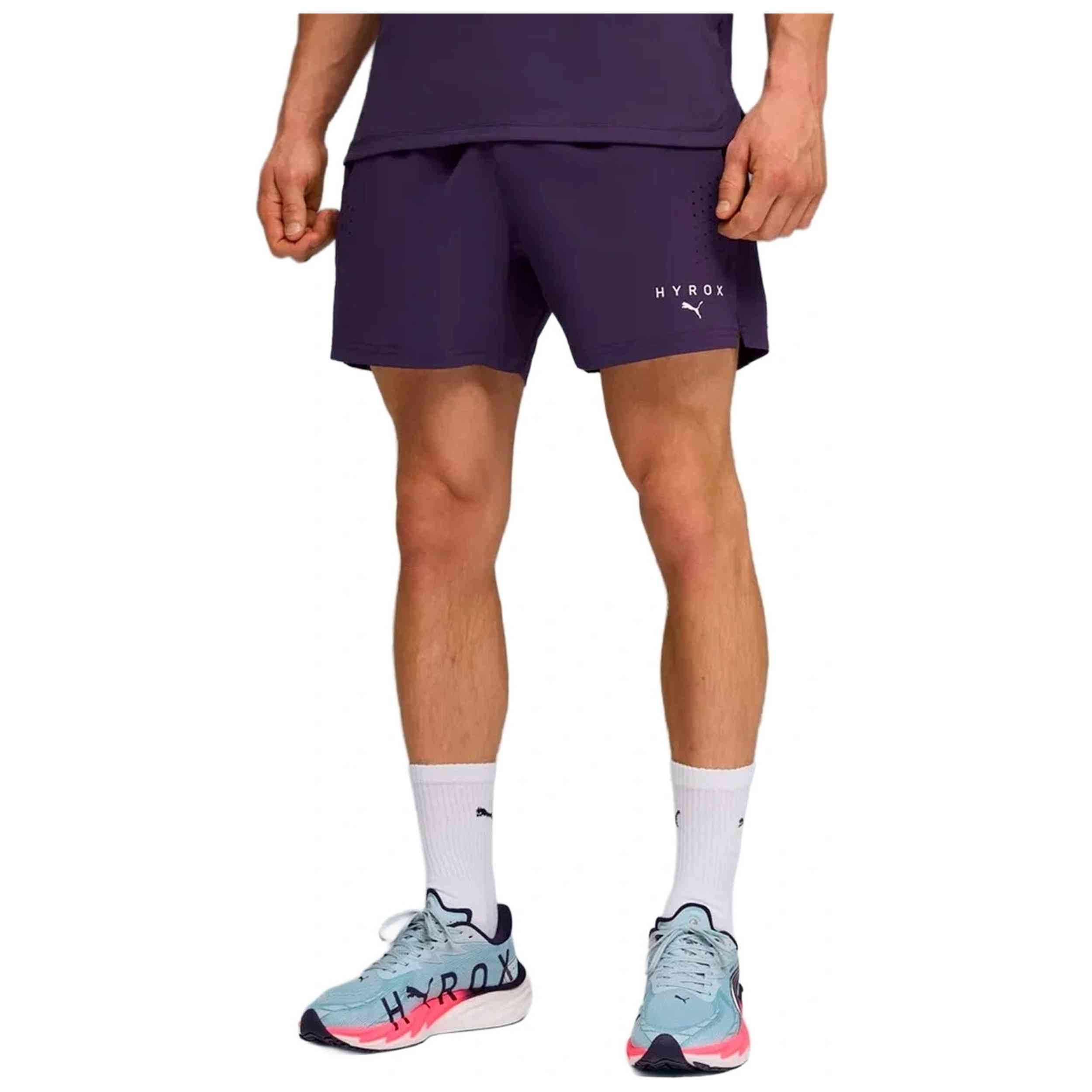 Short Puma modelo M Puma X Hyrox Dryel en color Lila