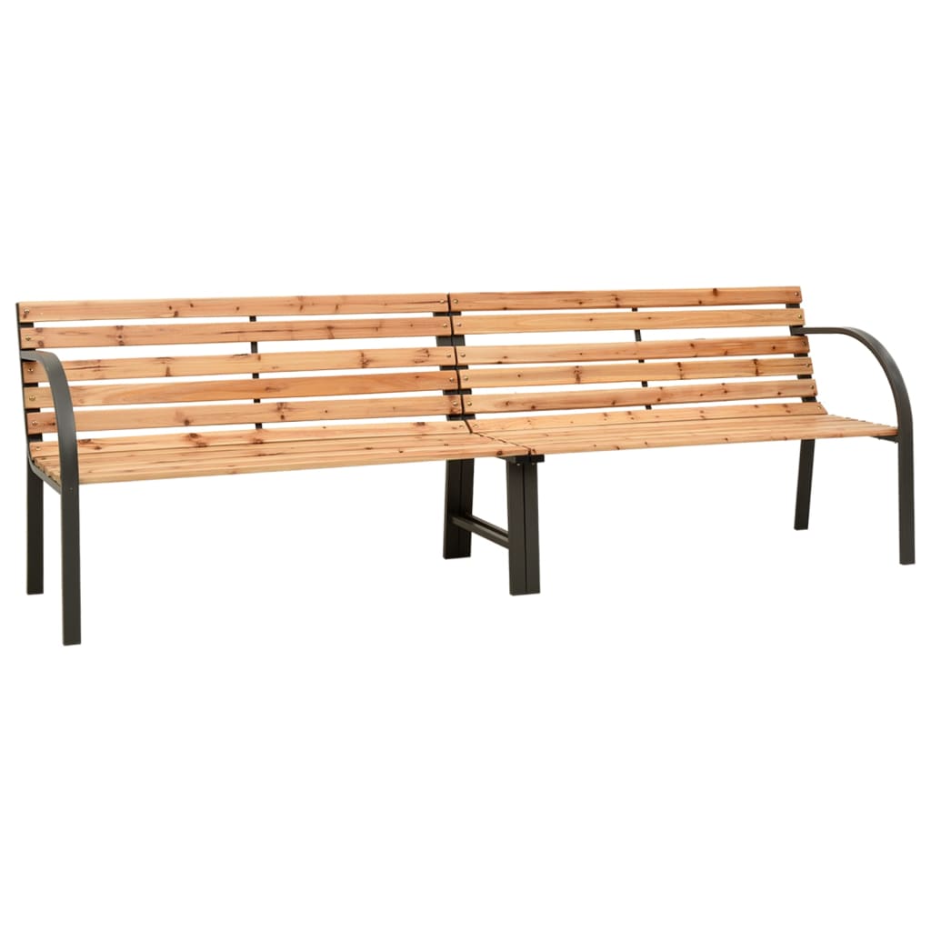 vidaXL Banco doble de jardín madera maciza de abeto 225 cm