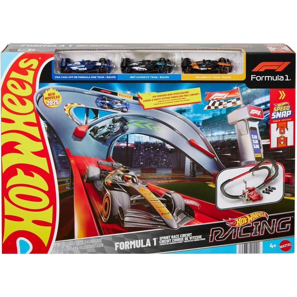 Hot Wheels Racing Formula 1 Sprint Race Circuit con 3 Coches Circuito para coches Mattel