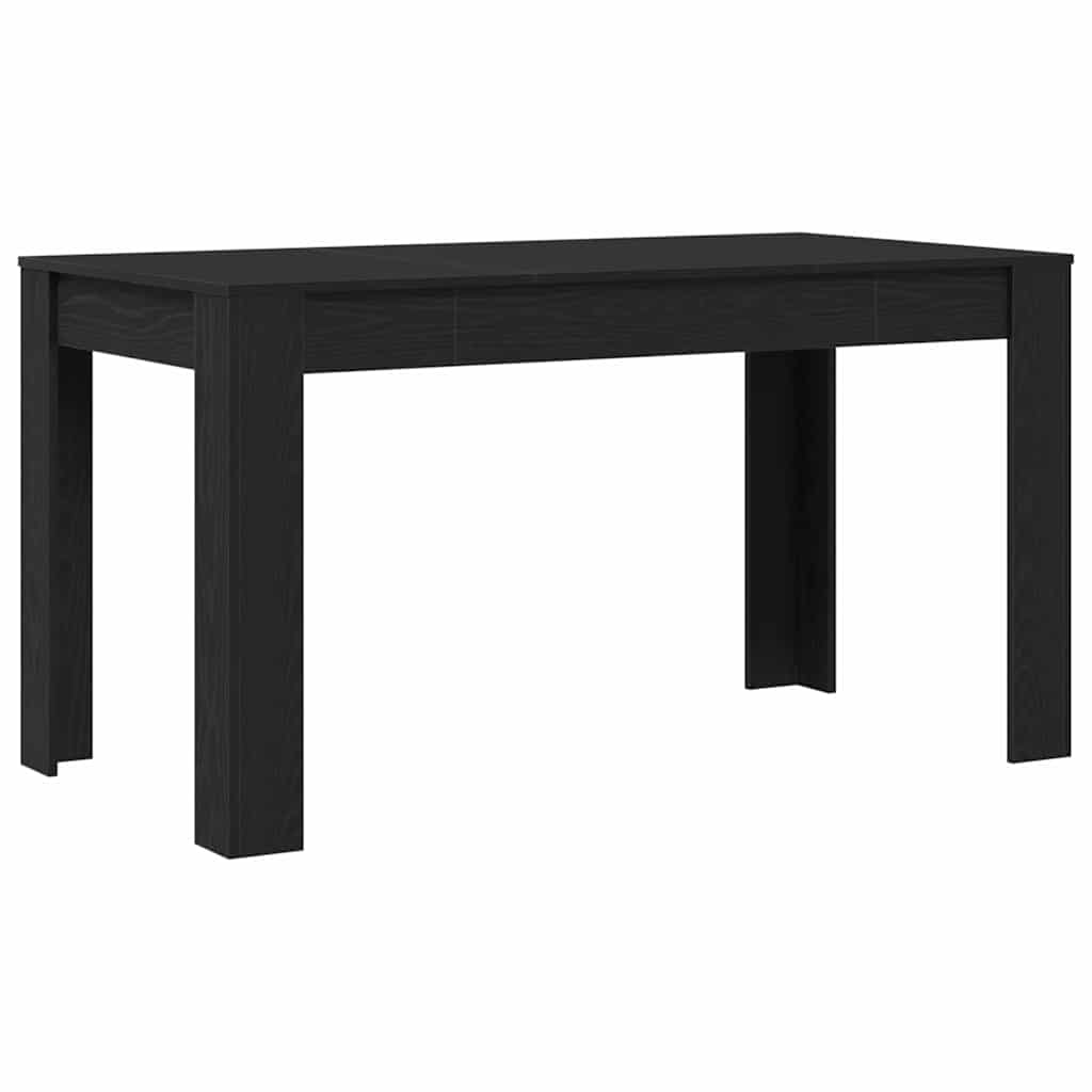 vidaXL Mesa de Comedor Roble Negro 140 x 74,5 x 76 cm