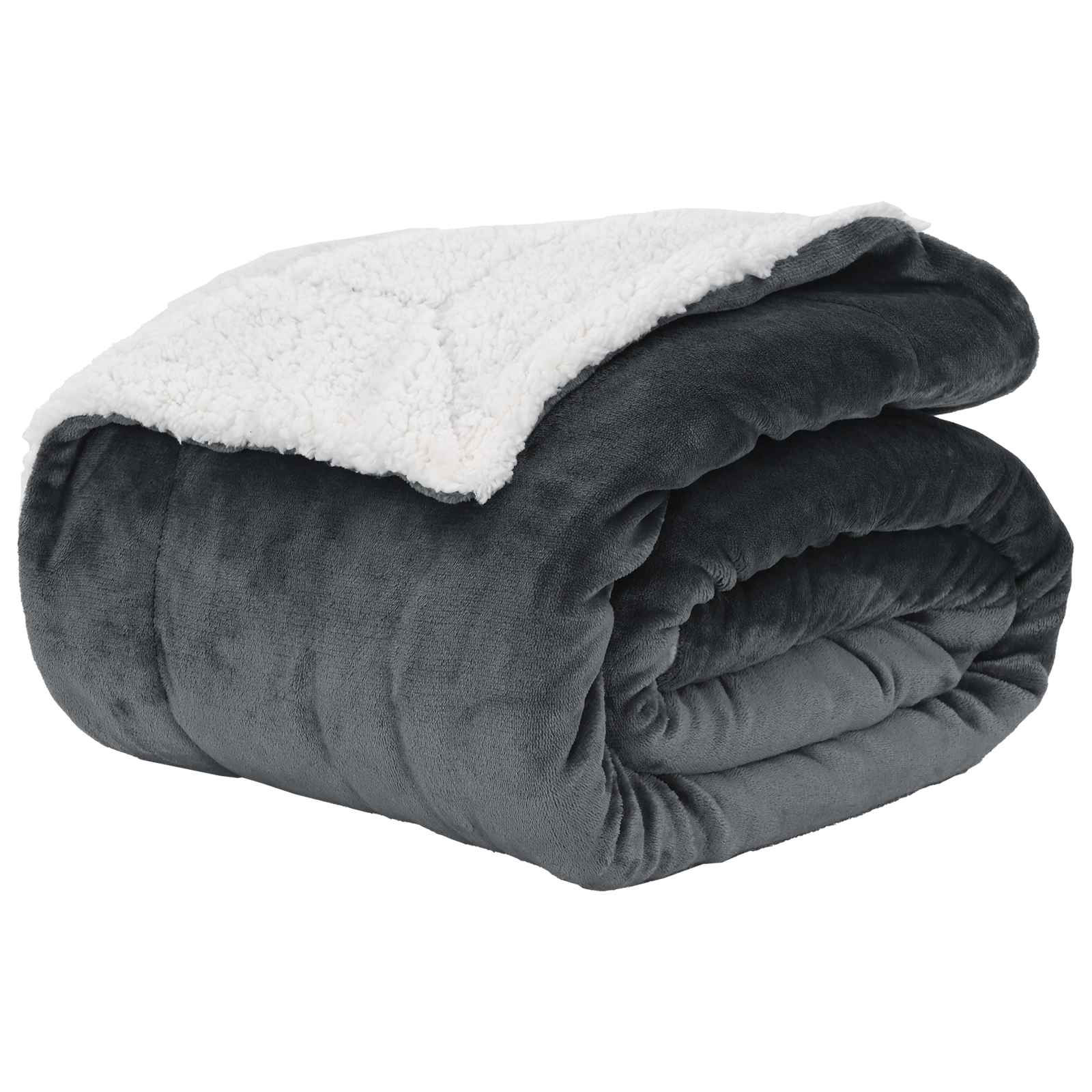vidaXL Manta Gris oscuro 240 x 270 cm Lana