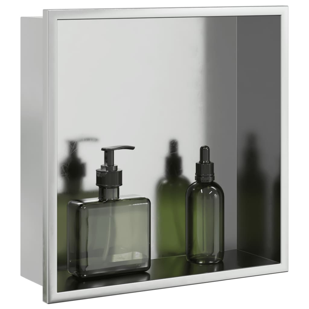 vidaXL Hornacina ducha acero inoxidable mate 32x32x9 cm Color Blanco,  Dorado,  Negro y mas