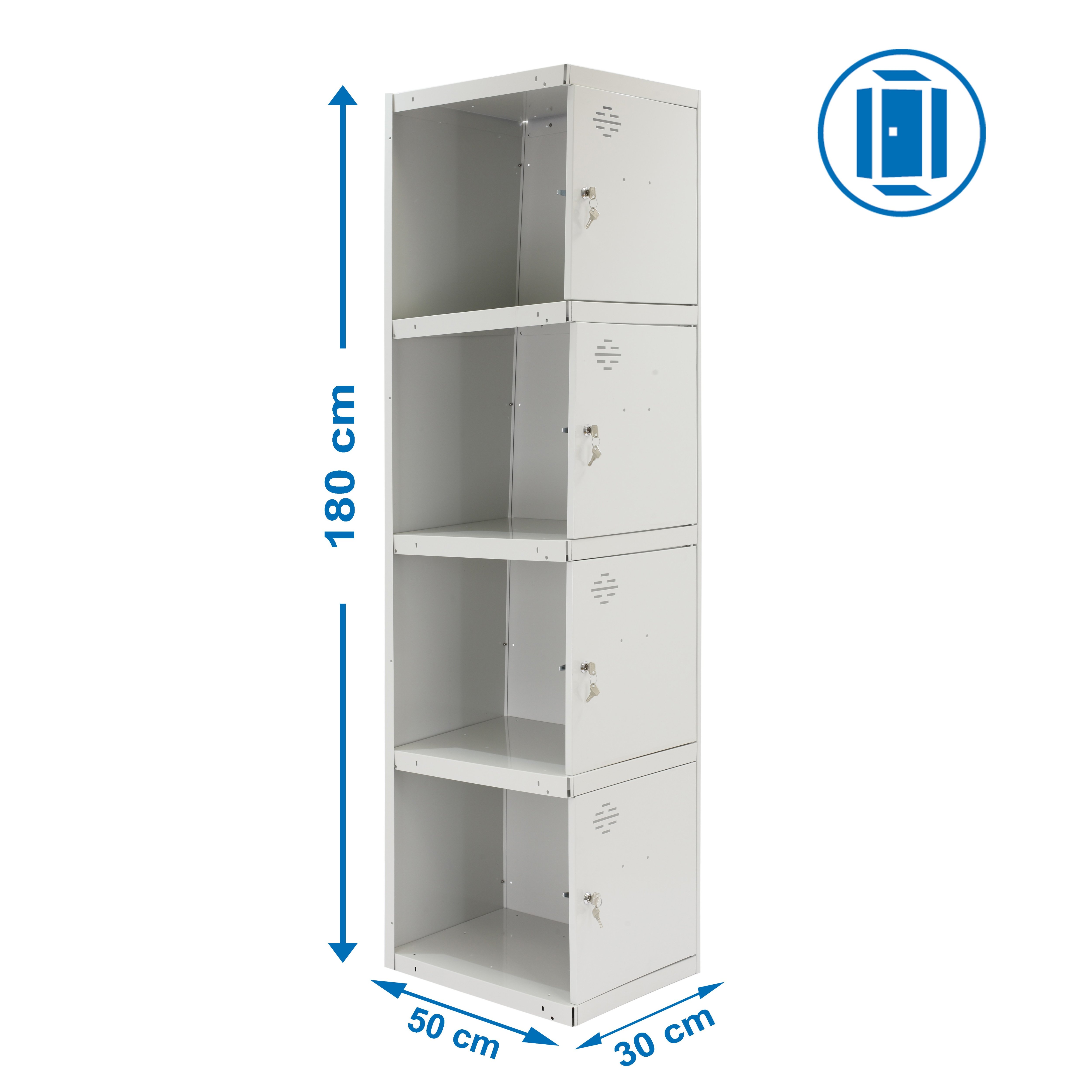 Estantería SIMONRACK Simonlocker prof.dism.4 puerta 1/4 300 adi gris
