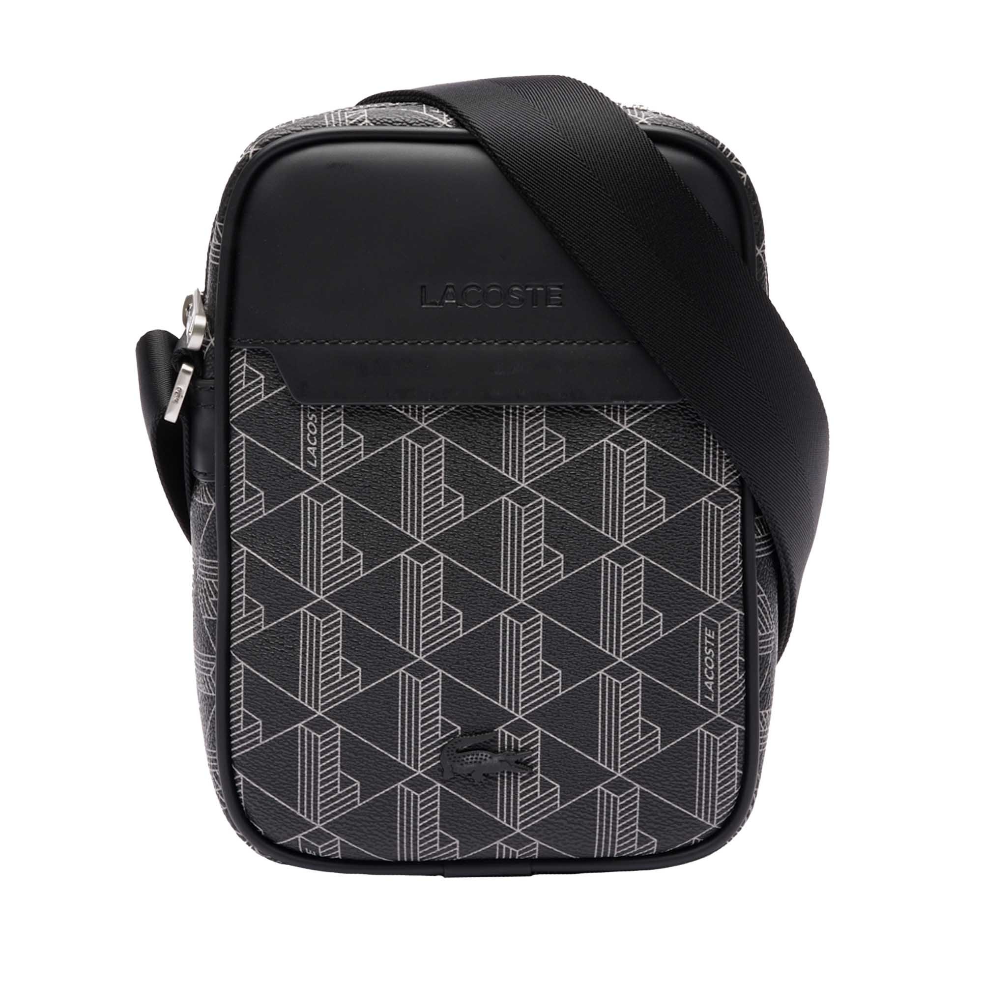 LACOSTE Bolso de hombre - The Blend Vertical Monogram Camera Bag, 21,5x16x5,5cm (HxAxP) The Blend Vertical Monogram Camera Bag,