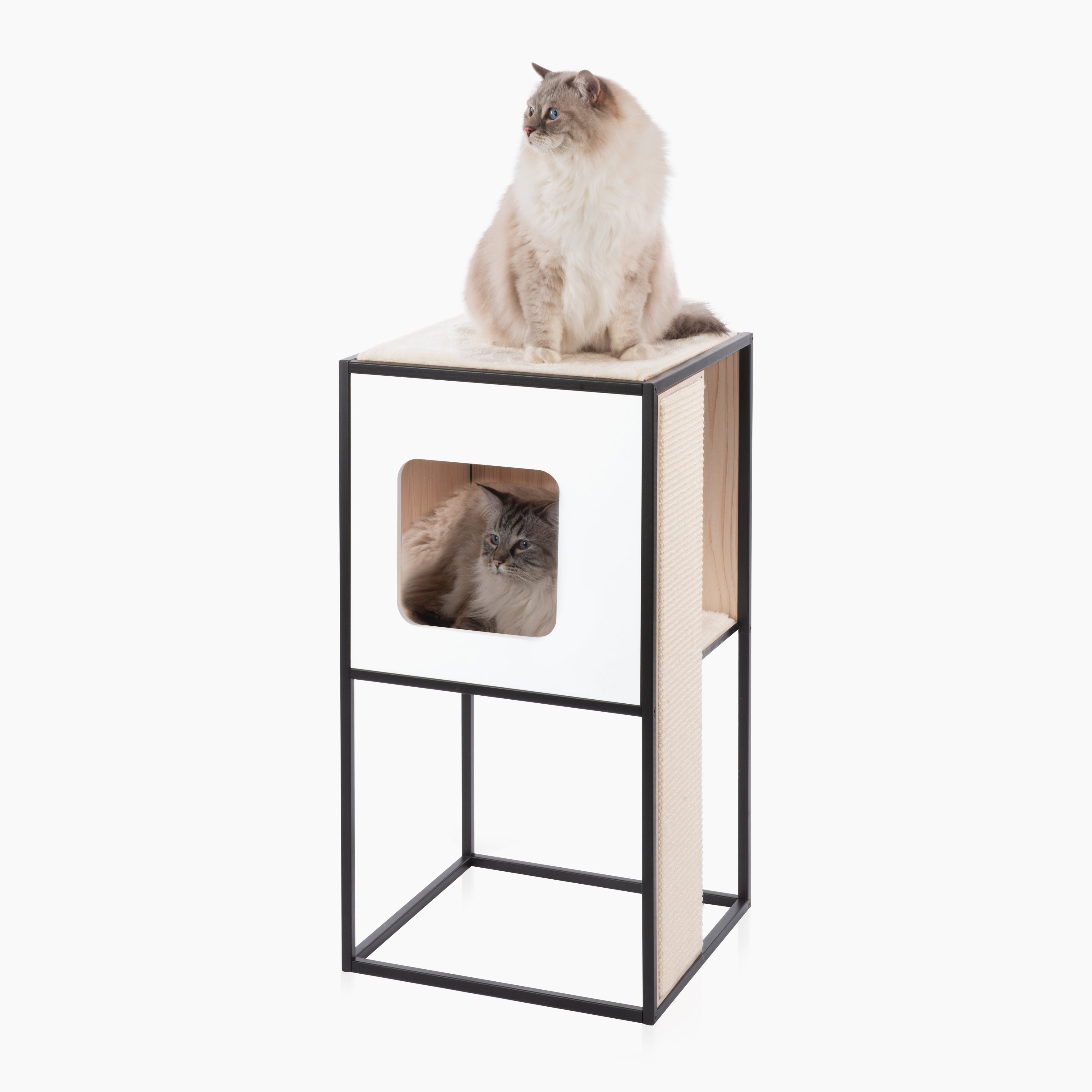 Mueble Rascador Multinivel para Gatos Catit Vesper Patio con Sisal y Zona de Descanso
