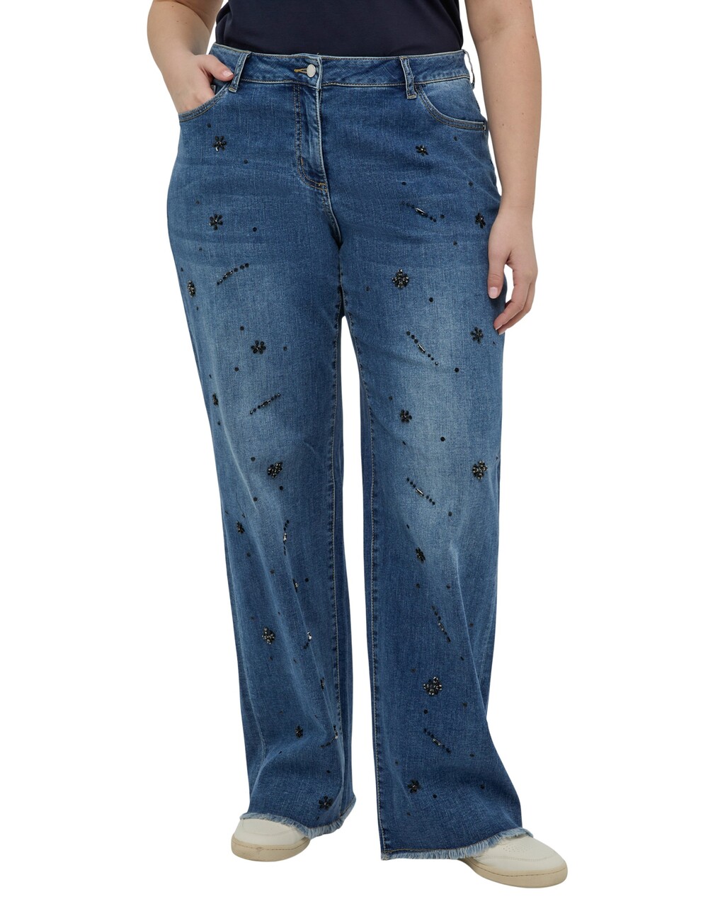 Fiorella Rubino - Jeans Straight Leg con aplicaciones decorativas