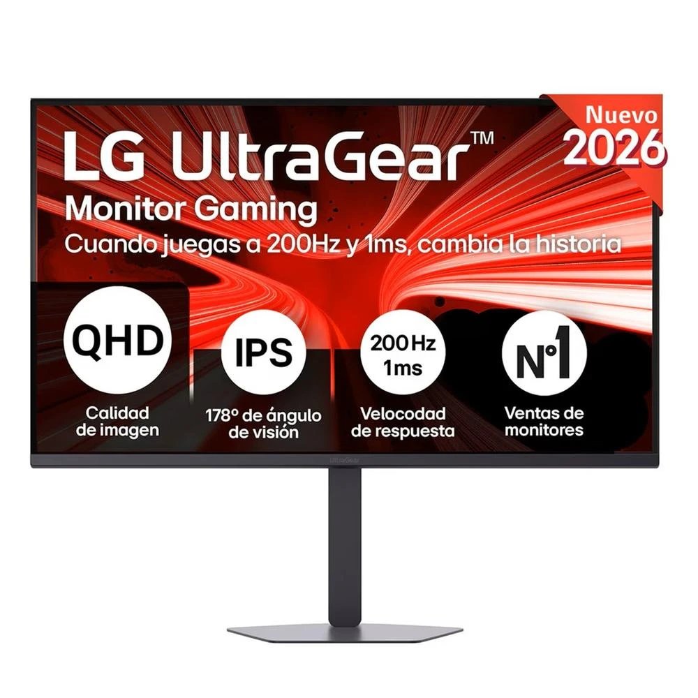 LG - Monitor gaming 31,5 pulgadas UWQHD 32G620B-B con 200 Hz y 1 ms GTG para experiencia fluida e inmersiva