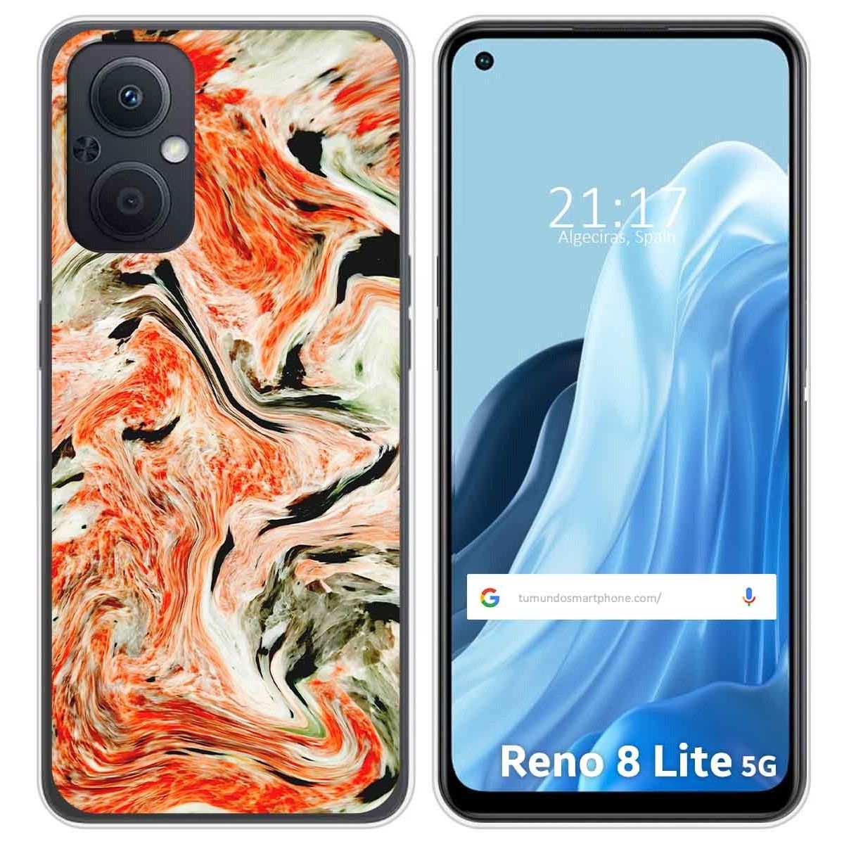 Funda Silicona para Oppo Reno 8 Lite 5G diseño Mármol 12 Dibujos
