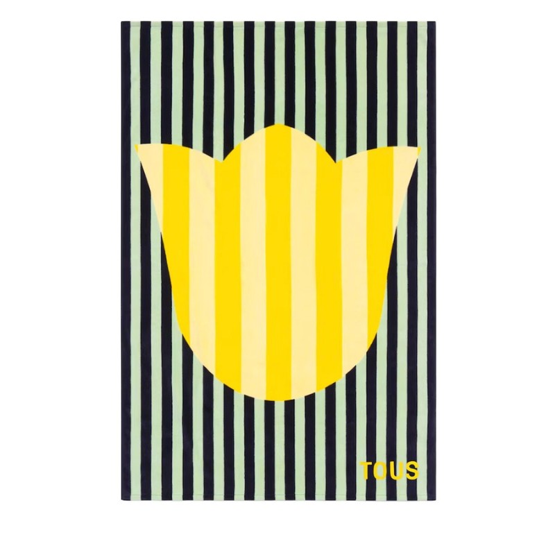 Toalla Tous Stripes Motifs de Algodón Amarillo 2002443805