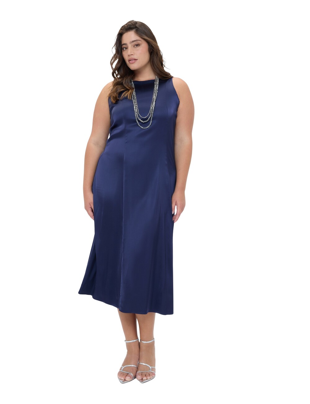 Fiorella Rubino - Vestido largo sin mangas en raso de viscosa
