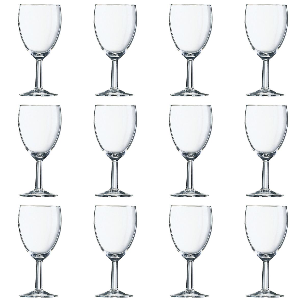 ARCOROC SAVOIE Caja 12 Copas Vino Vidrio 19CL Transparente Brillo Fabricado en Francia Reciclable