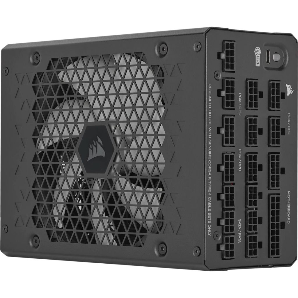 Corsair - Fuente de alimentación PC CP-9020309-EU ATX 3.1 de 1500 W con raíl +12 V de 125 A, certificación 80 PLUS Platinum y refrigeración silenciosa de 14 cm