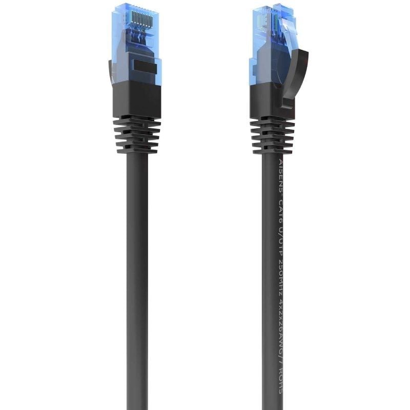 Cable de red rj45 awg26 cca utp aisens a135-0842 cat.6/ 1m/ negro