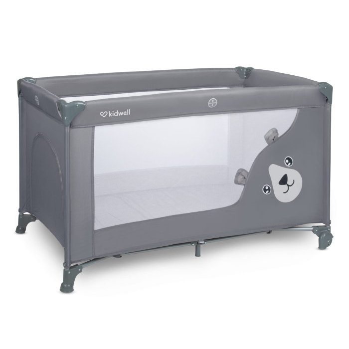 Cama de viagem 1 nível Kidwell Blissy Basic Gray