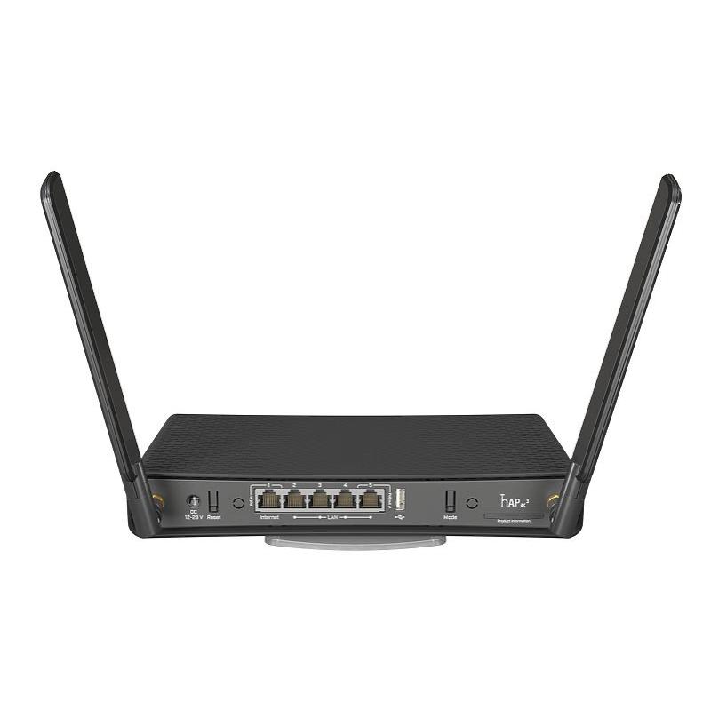 Mikrotik hAP ac³ router inalámbrico Gigabit Ethernet Doble banda (2,4 GHz / 5 GHz) Negro