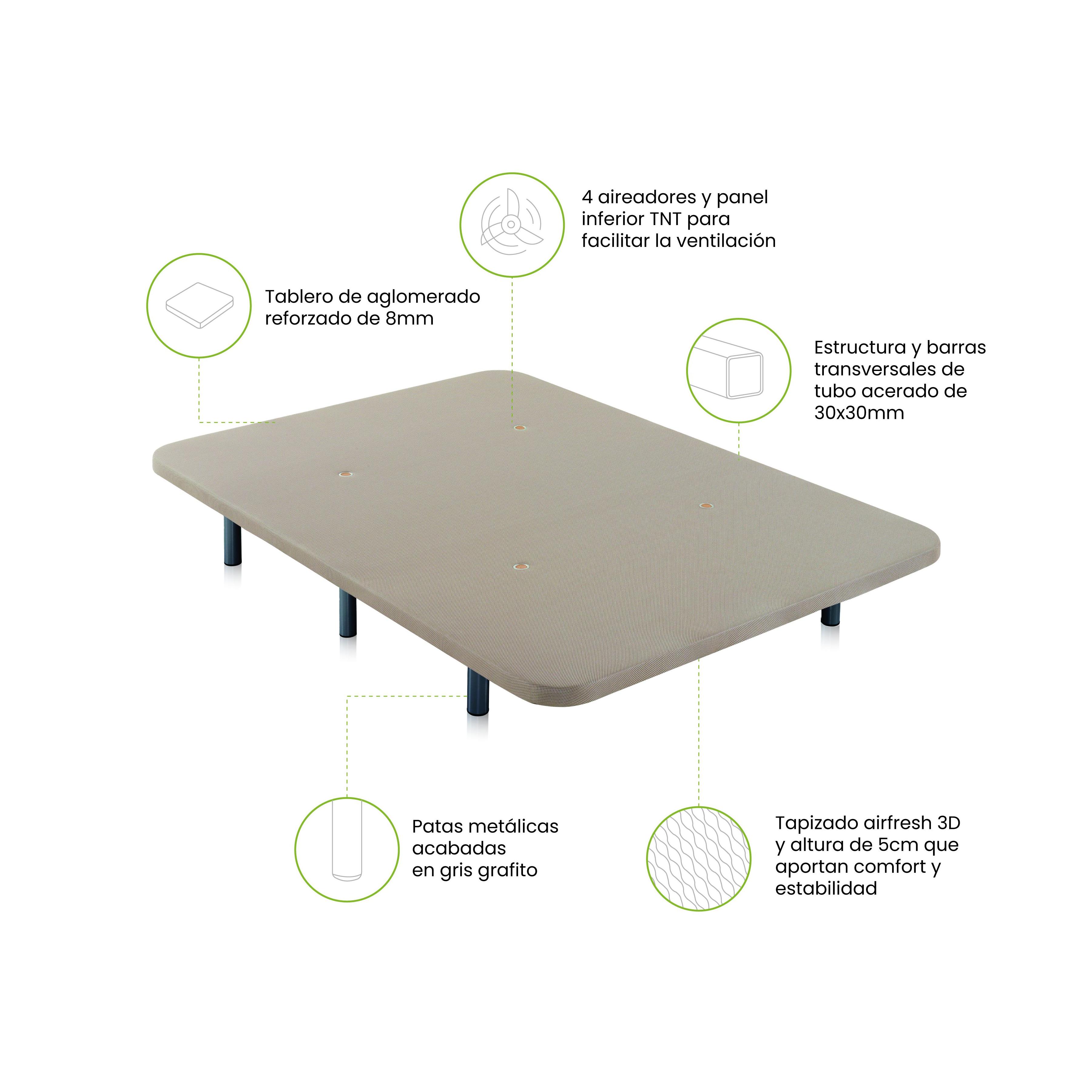 duehome - Base tapizada Air 3D
