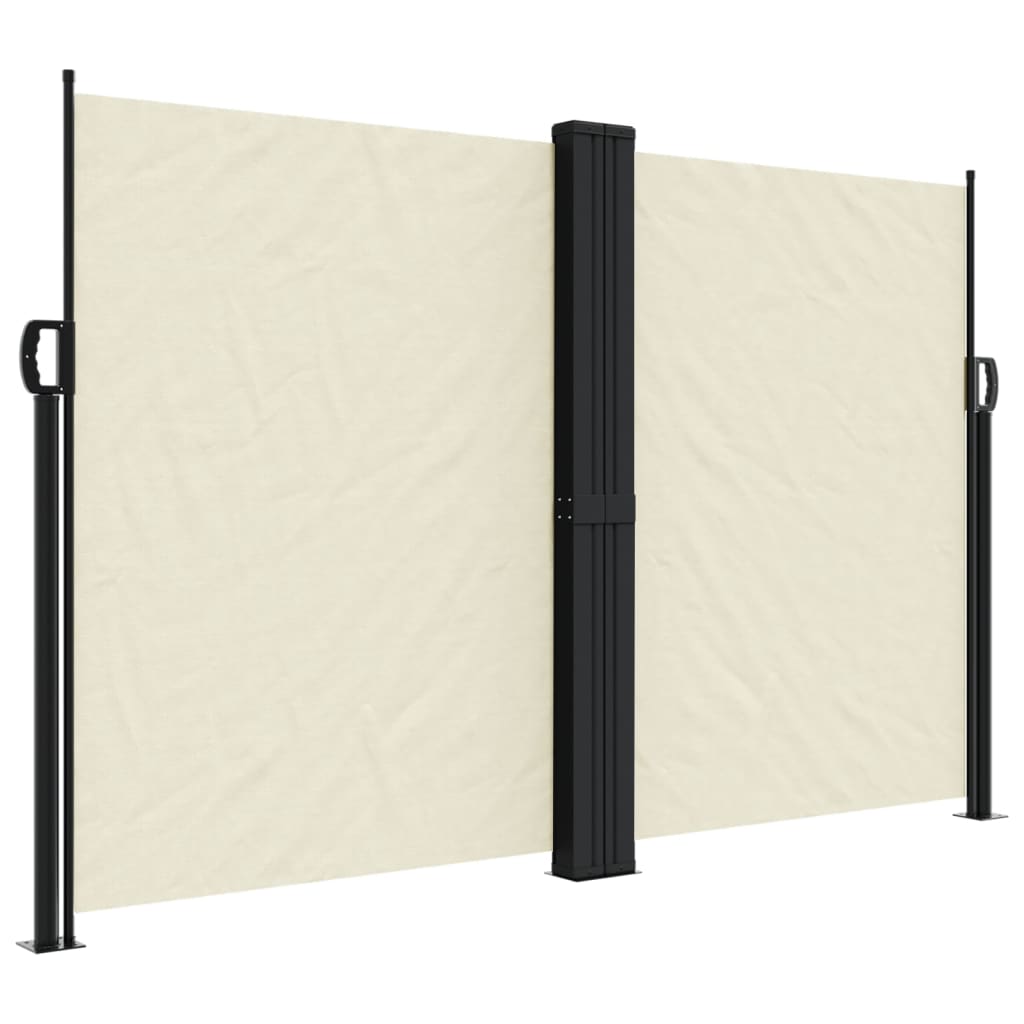 vidaXL Toldo lateral retráctil 160x1000 cm Color Negro, Crema, Azul