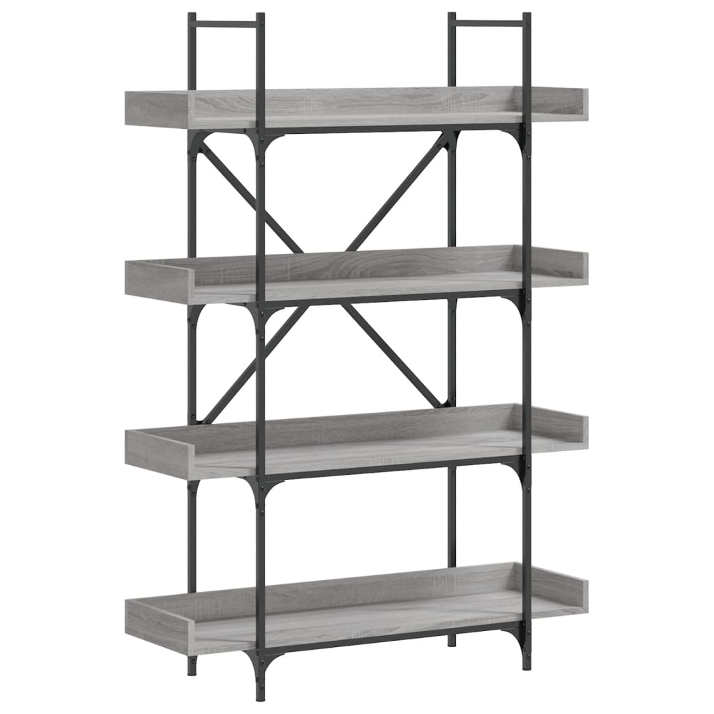 Vidaxl Librería de 4 Estantes Madera Gris Sonoma 100x33x145,5 Cm