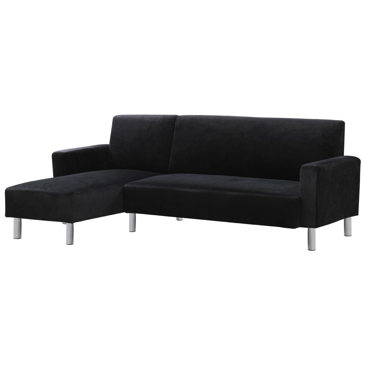 Habitat y Jardin - Sofá en tela esquinero reversible "Rio"- Negro