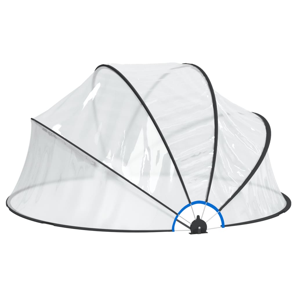 vidaXL Cúpula para piscina redonda PVC toldo de piscina Dimensiones 315 x 158 cm, 376 x 188 cm