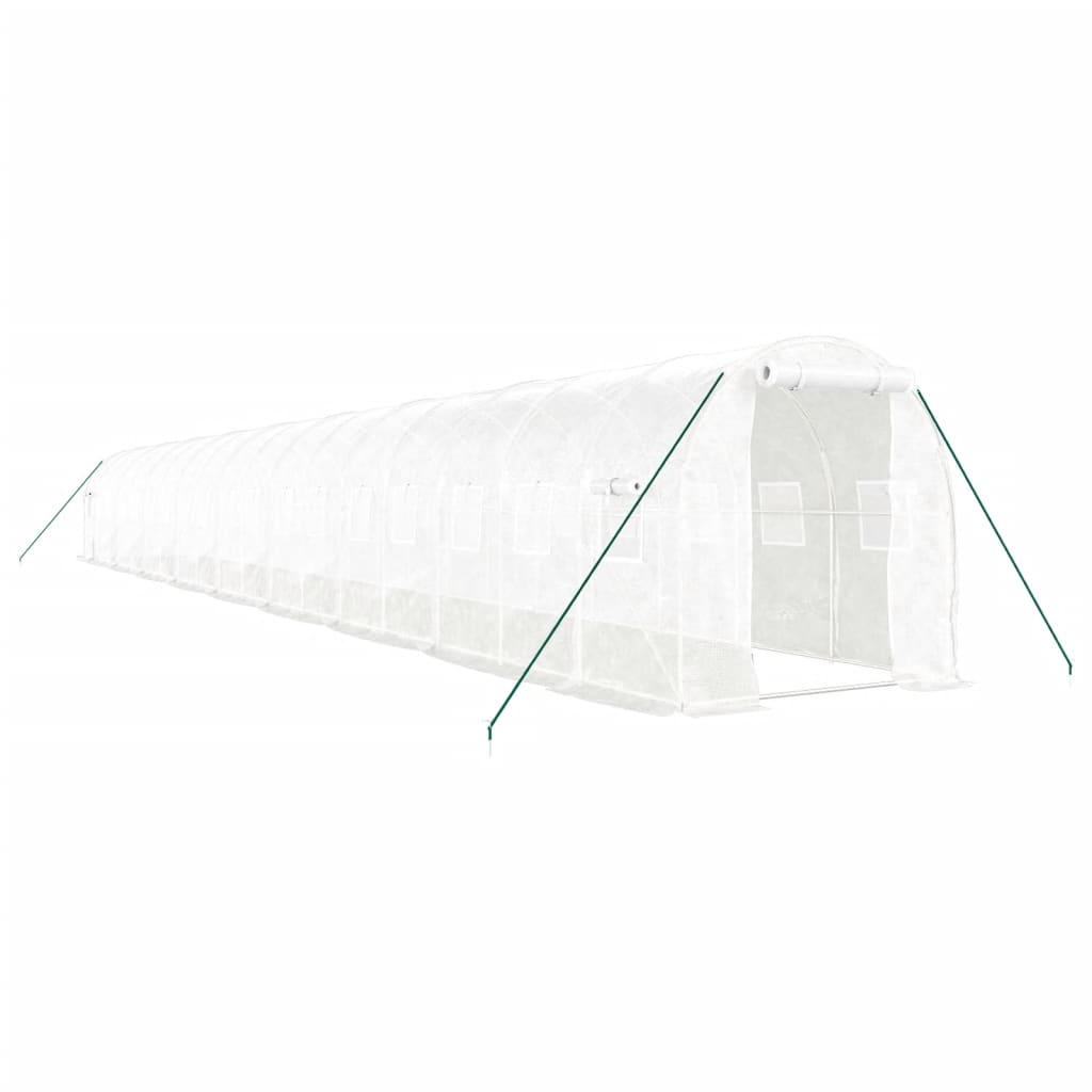 vidaXL Invernadero con estructura de acero blanco Multitalles