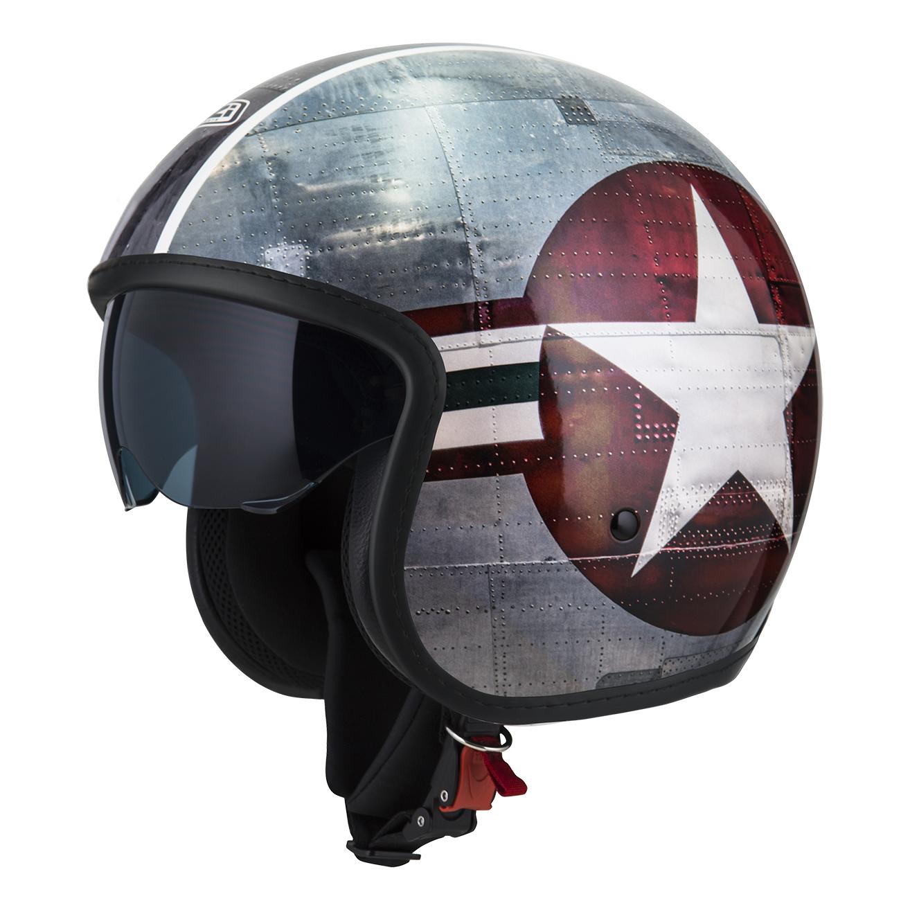 NZI Casco de Moto Jet Rolling 4 Sun Personalizado UNECE R.22.05 - Tallas XS-XXL