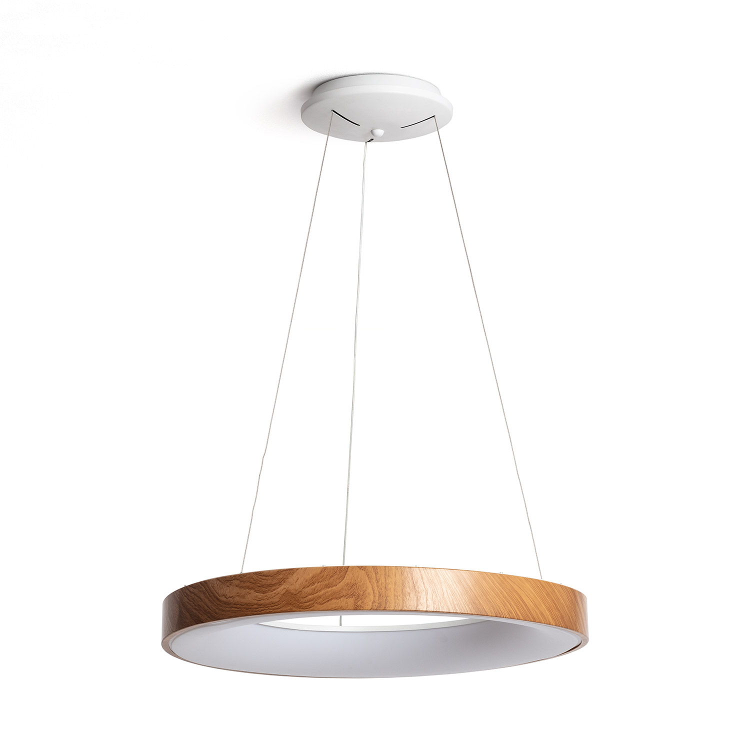 Ledkia Lámpara Colgante LED 50W Metal CCT Seleccionable Jacob-L Marrón