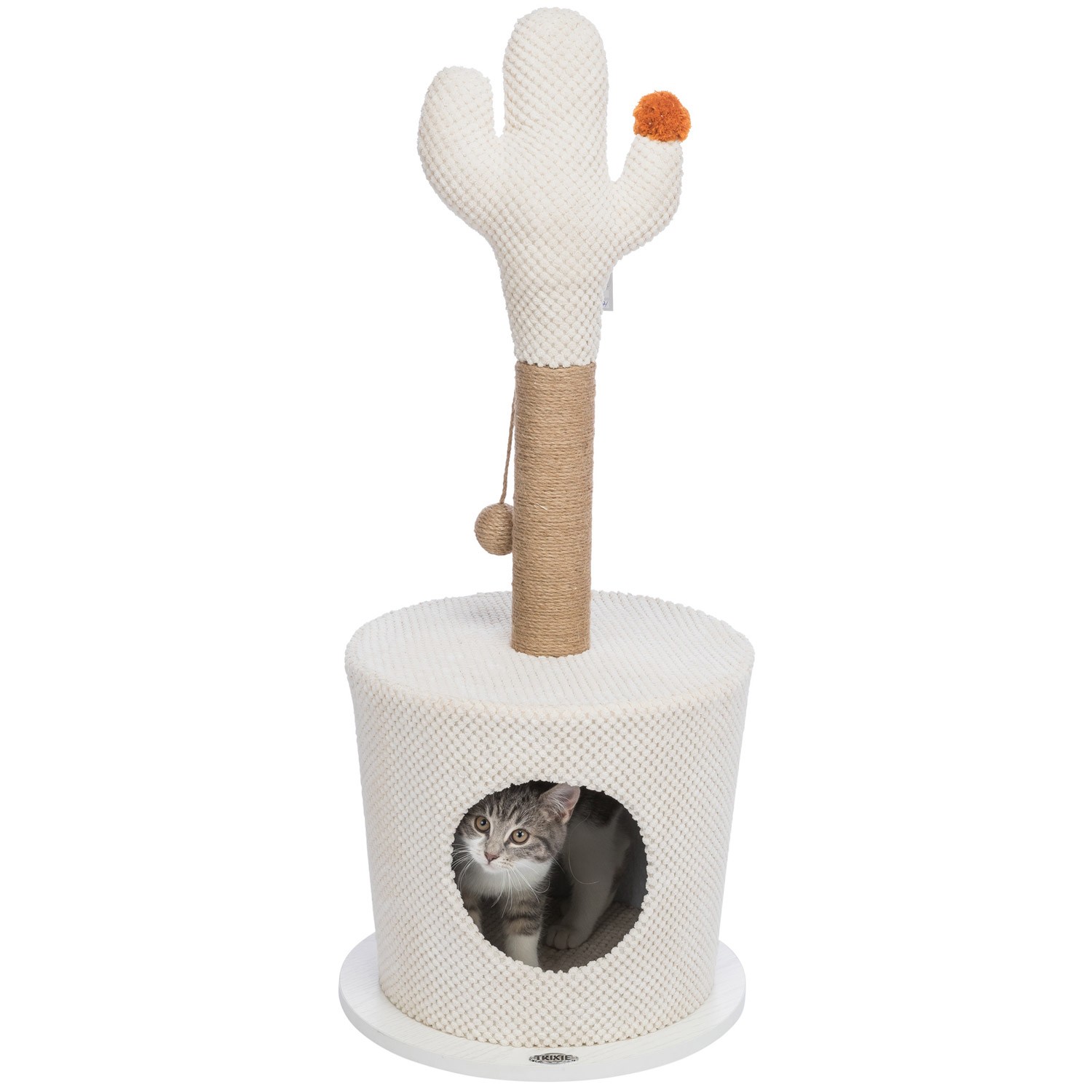 Trixie Cueva para Mascotas con Cactus Crema - Base de Madera Resistente