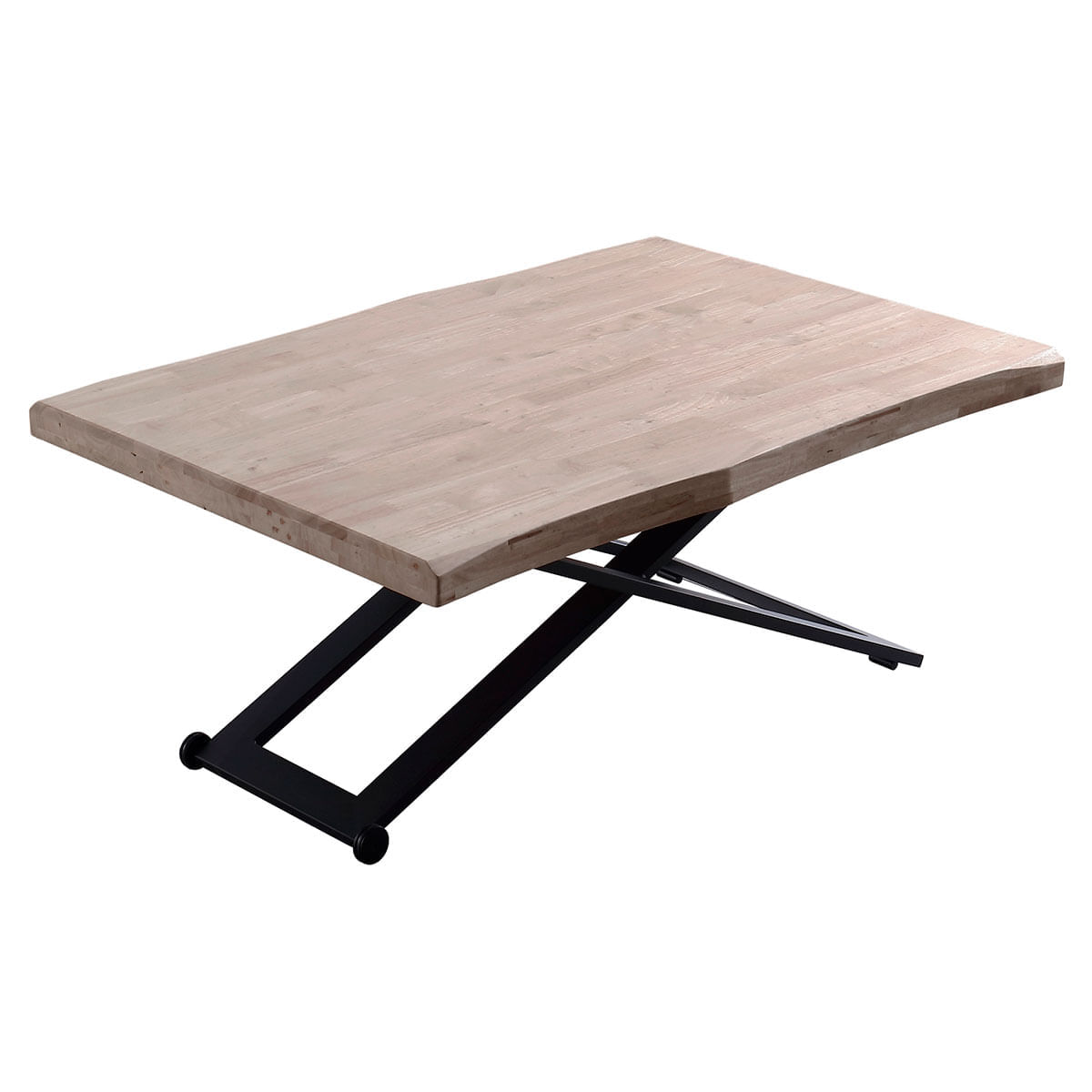 Mesa de centro Zoe elevable con tapa irregular 49-76x120x80 cm Adec