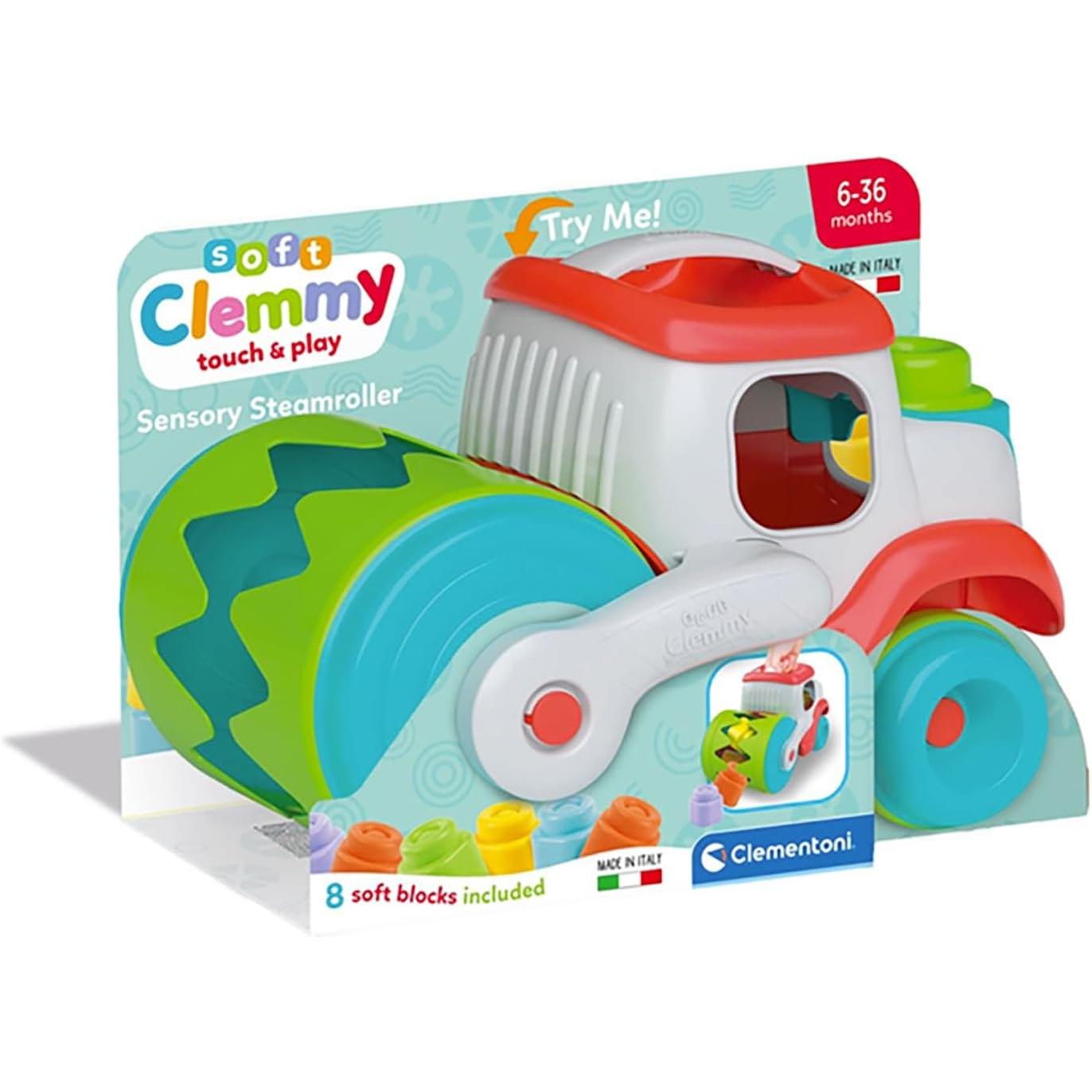 Clementoni Sensory Steamroller - Rodillo para comer ladrillos (17495)