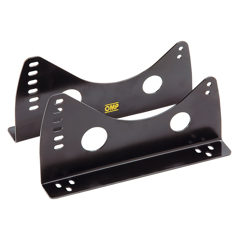 PAR DE SOPORTES ASIENTO CON INSERCIONES LATERALES DE ACERO DE ESPESOR 3 MM NEGRO