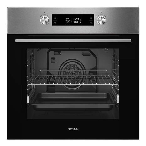 Teka - Horno convencional pirolítico HCB6375PINOX de 71 L, autolimpieza por pirólisis, clase A+, pantalla táctil y puerta de 4 cristales