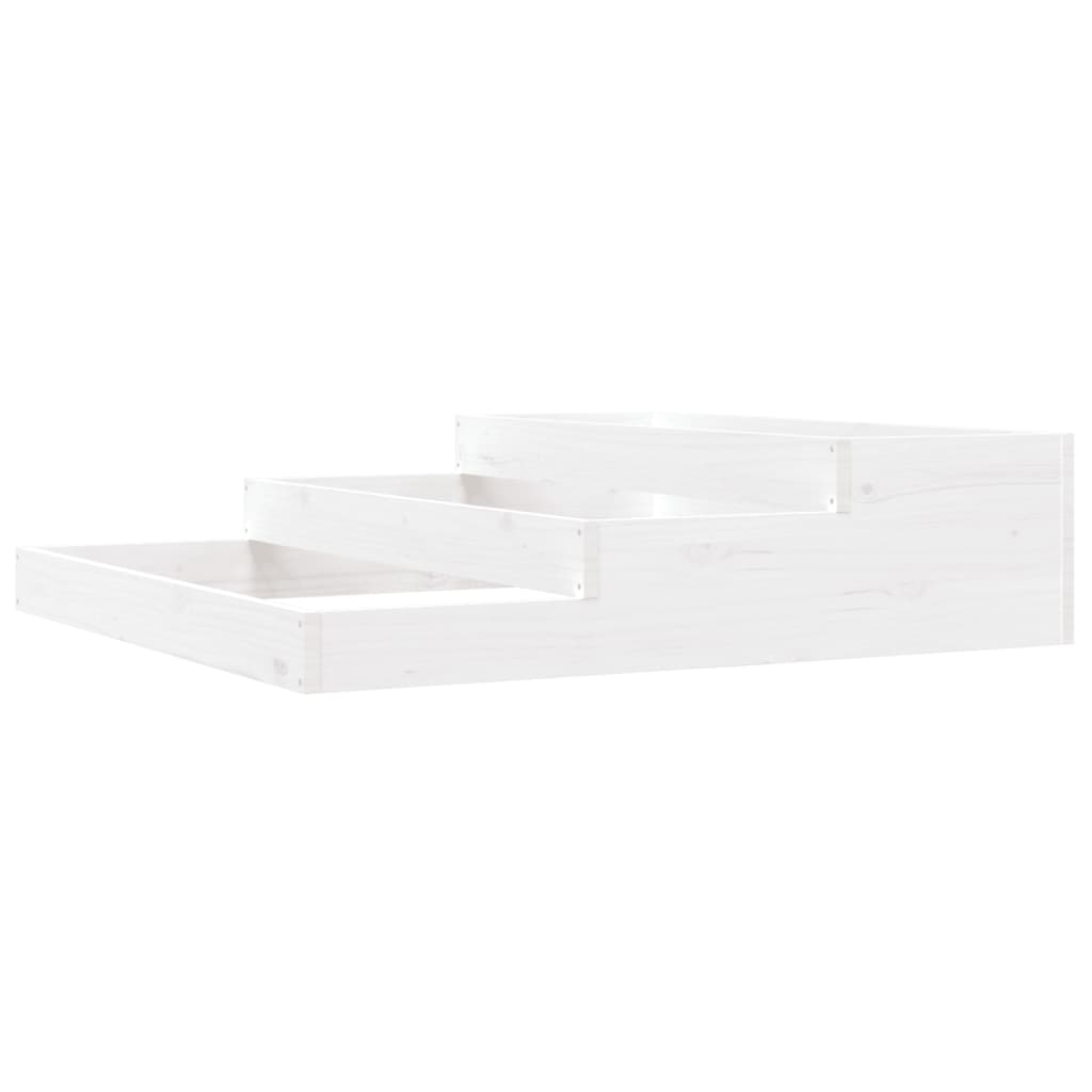 vidaXL Jardinera de madera maciza de pino 107x107x27 cm Color Pino natural,  Pino blanco,  Pino gris y mas