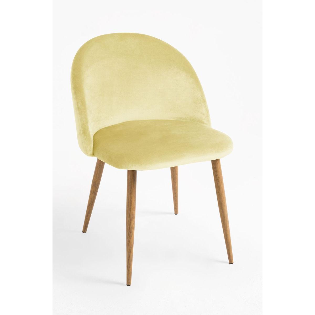 Regalos Miguel - Packs Sillas Comedor - Pack 2 Sillas Vint Terciopelo - Amarillo dorado