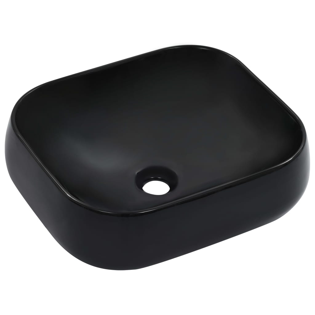 vidaXL Lavabo 44,5x39,5x14,5 cm Cerámica Sanitario Baño Servicio Grifo Color Blanco,  Negro, y mas