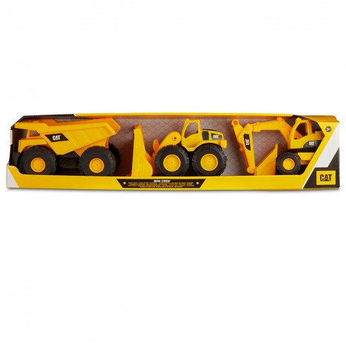PACK 3 VEHÍCULOS 18CM CATERPILLAR 82284 FUNRISE