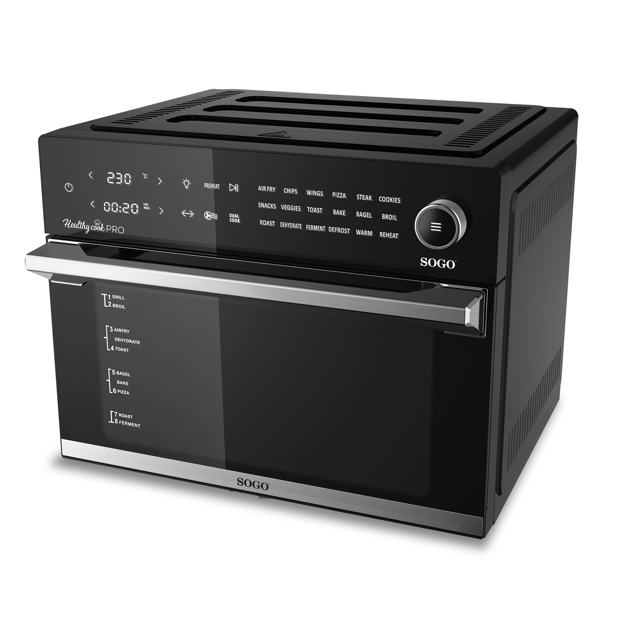 Freidora Sogo sin AceiteCon Horno - 30L - 1800W