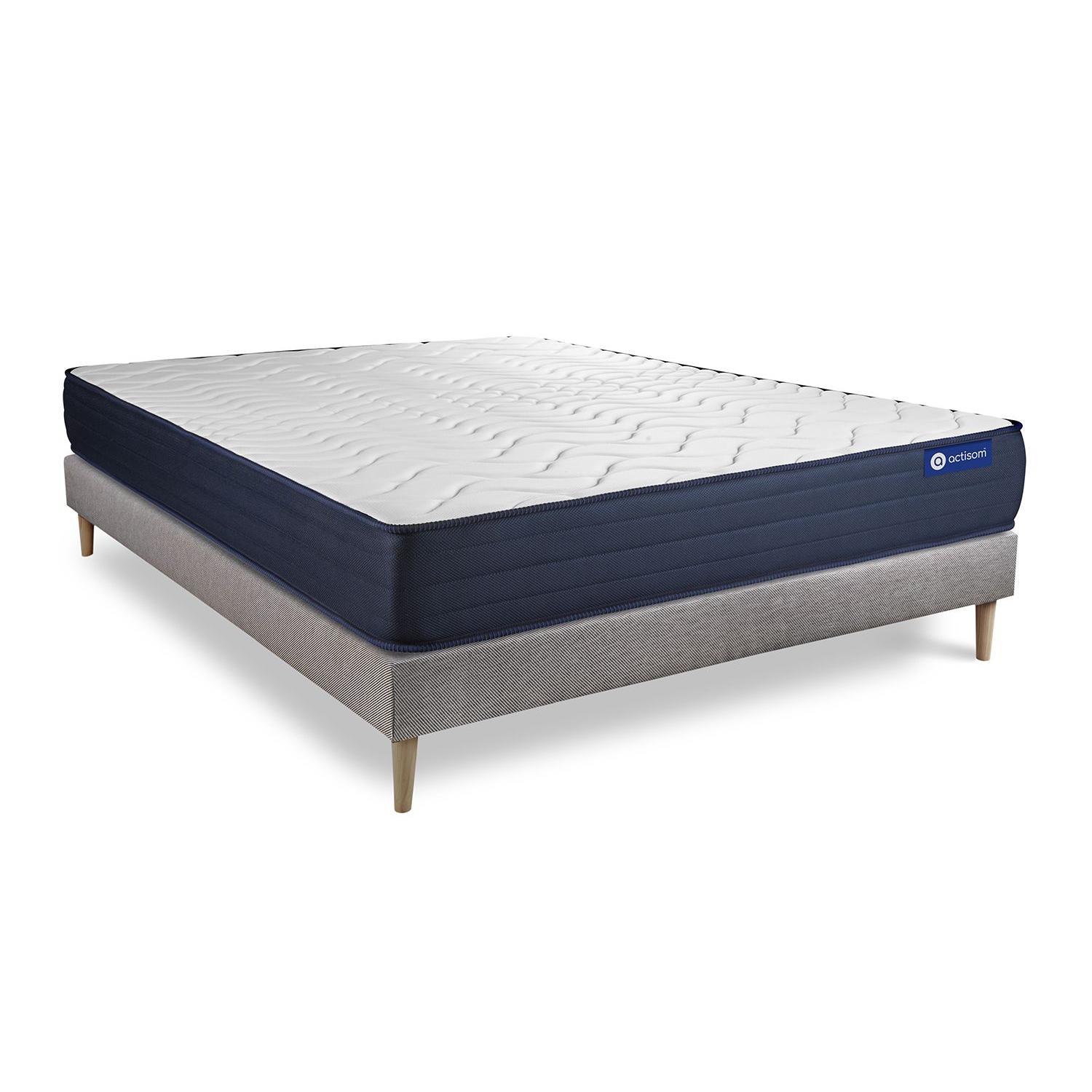 Pack colchón Actimemo life 130x200cm + Somier, espuma viscoelástica, 5 zonas de confort