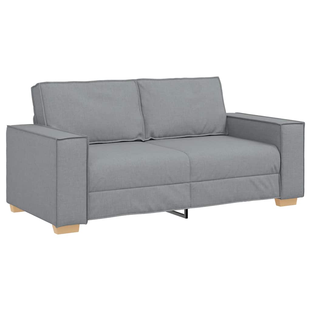 vidaXL Sofá de 2 plazas de tela gris claro, 180x78x84 cm