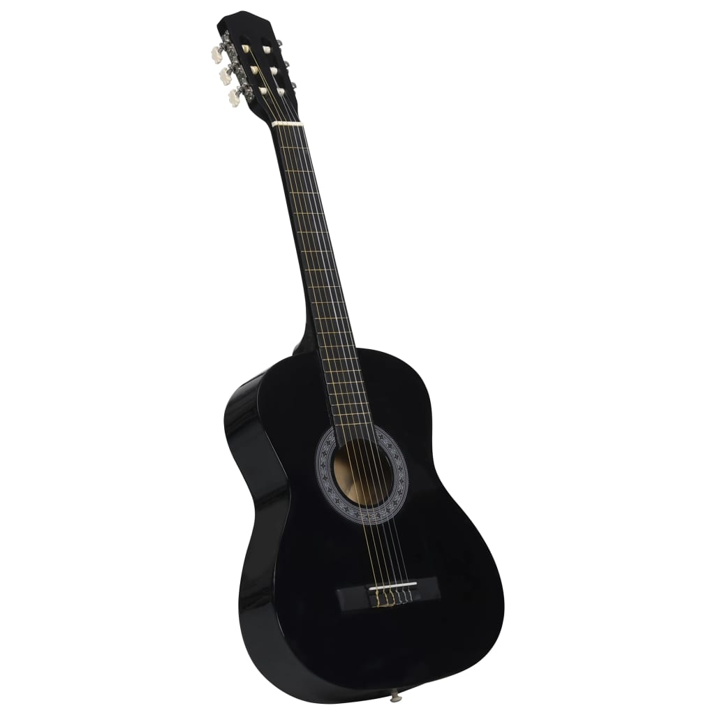 vidaXL Madera de Tilo Guitarra Clásica Niños y Principiantes 3/4 36" Musical Color Marrón oscuro,  Negro,  Azul y mas