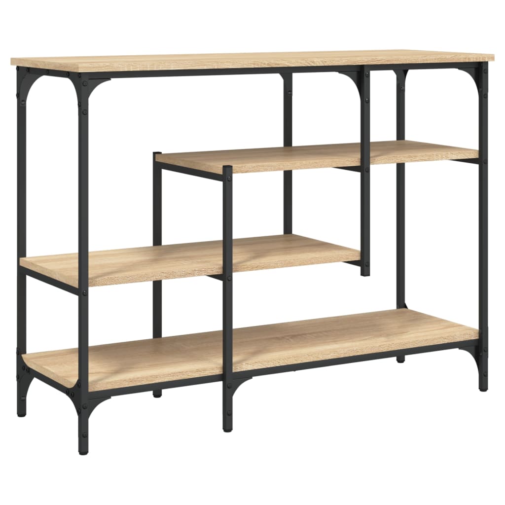 Mesa Consola Vidaxl con Estantes 100x35x75 Cm Negro