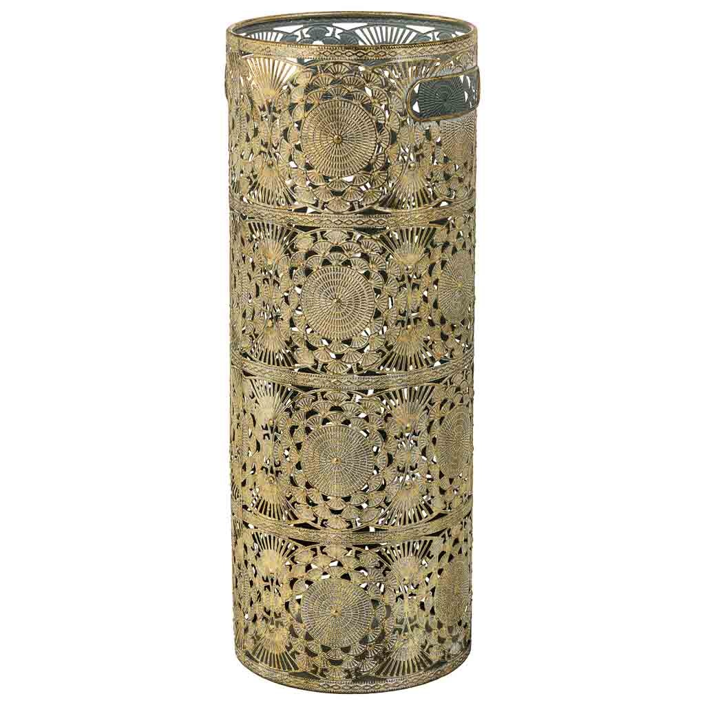 Wonderlust Deco - Paragüero redondo de metal dorado 20x20x53h cm Dorado 20x20x53h cm