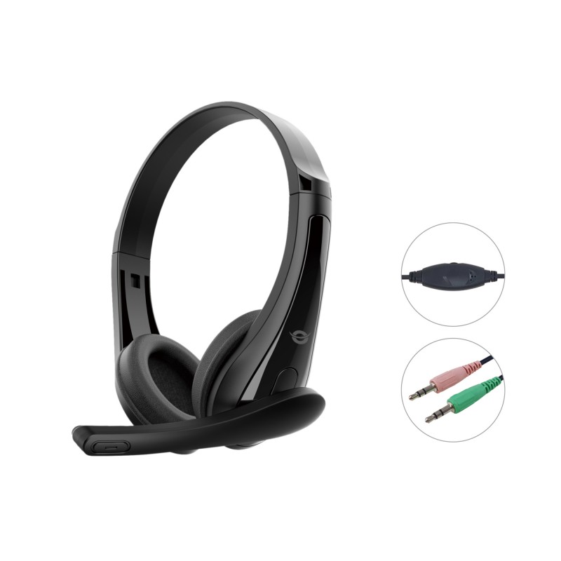 Conceptronic - POLONA06B3T auricular y casco Auriculares Alámbrico Diadema Llamadas/Música Negro POLONA06B3T