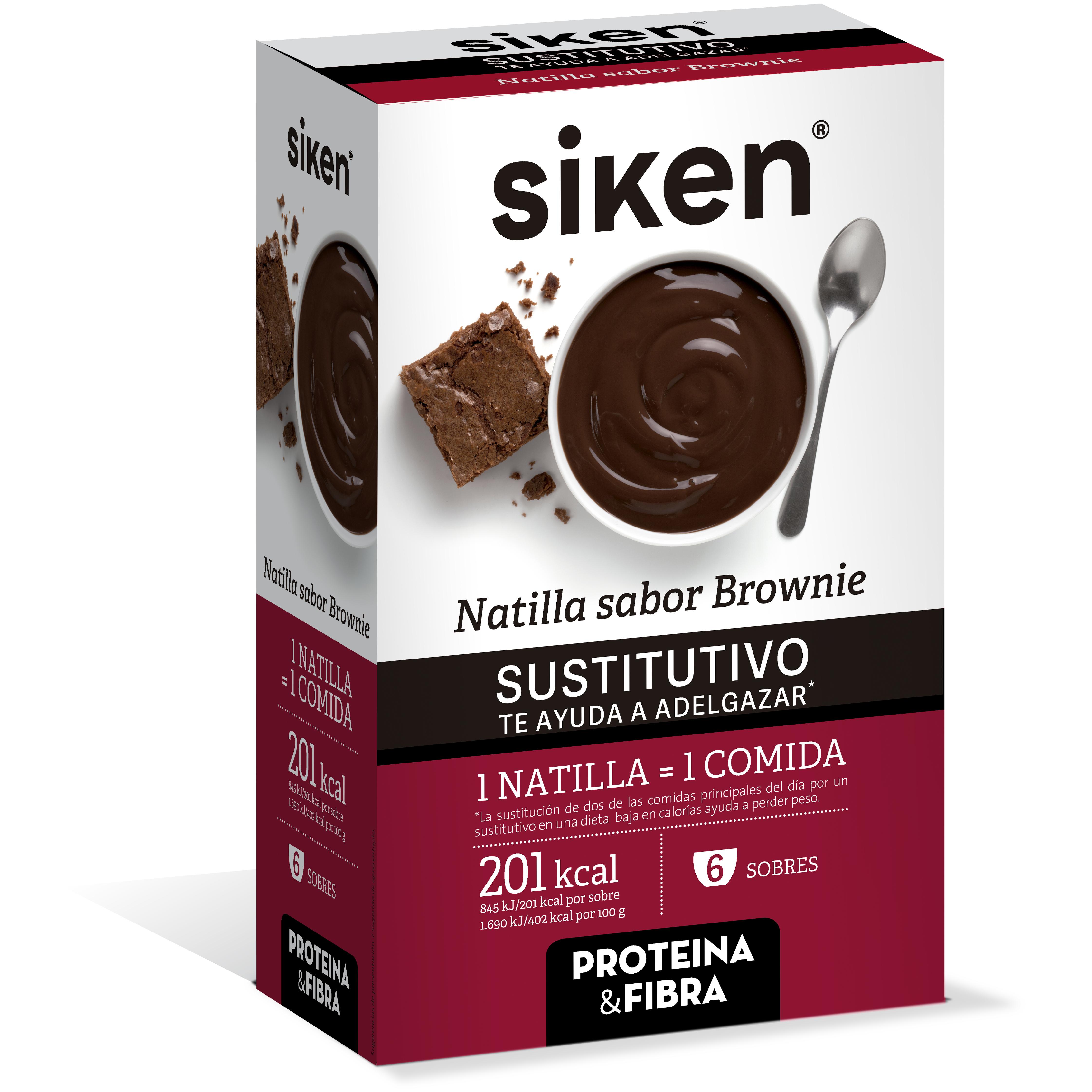 Siken Natilla Sustitutivas Brownie 6 sobres