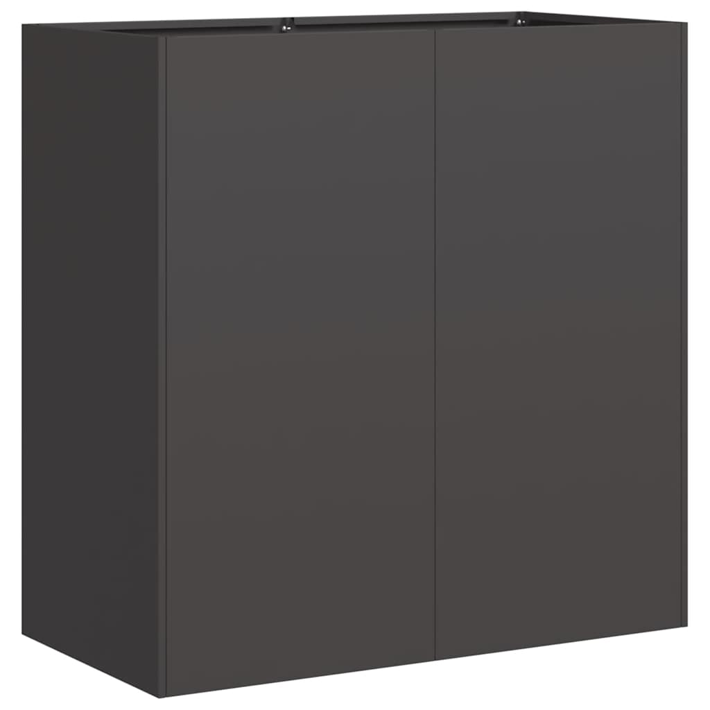 vidaXL Jardinera de acero laminado en frío negro 80x40x80 cm