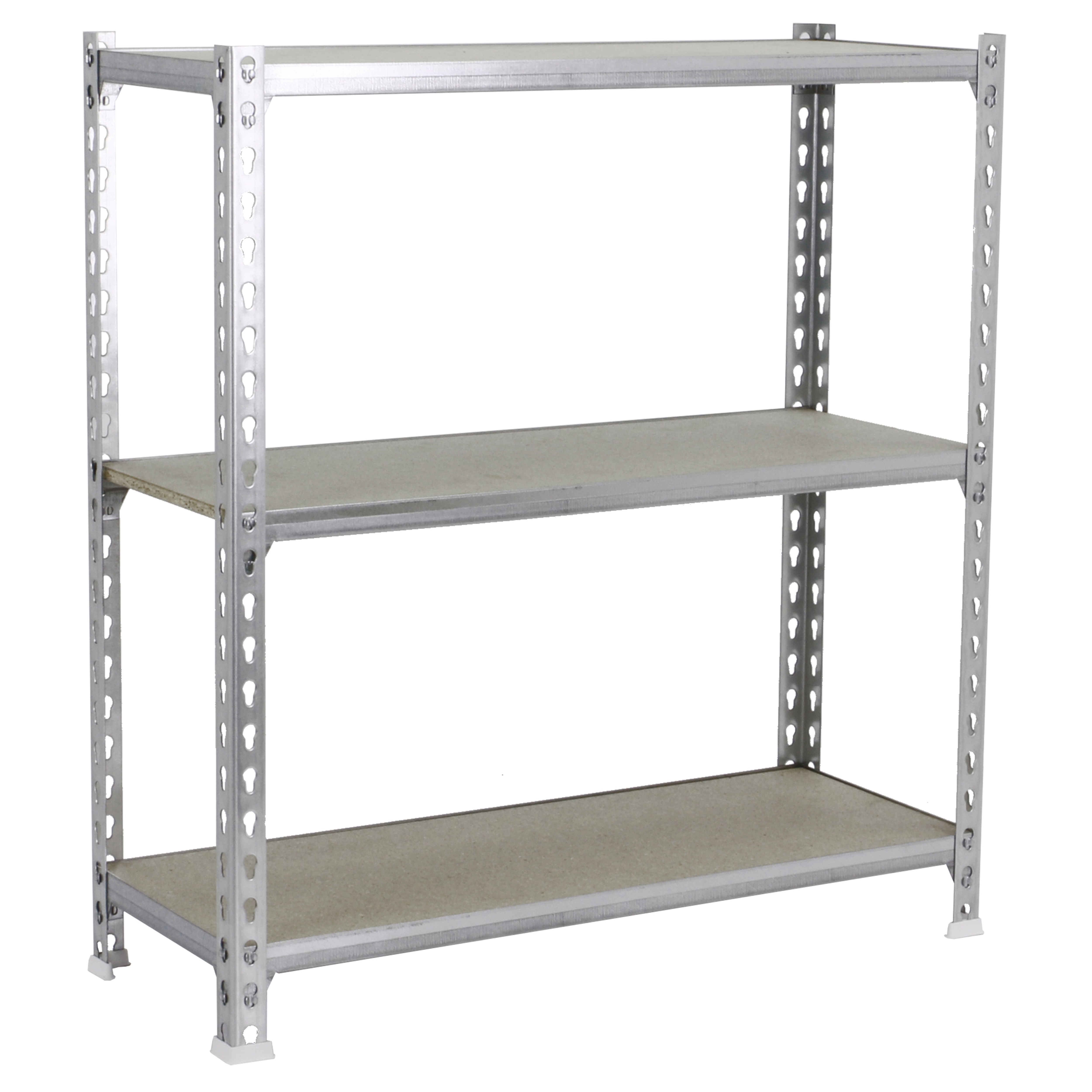 SimonRack Estanteria Metalica Almacenaje de Acero, 900x900x500 mm, 3 Baldas Madera, Soporta 150 kg de Punto Flexión por balda, Galvanizado/Madera - Maderclick