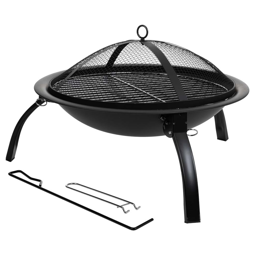Wonderlust Deco - Barbacoa exterior de metal con parrilla negro  D51x39h cm Negro D51x39h cm