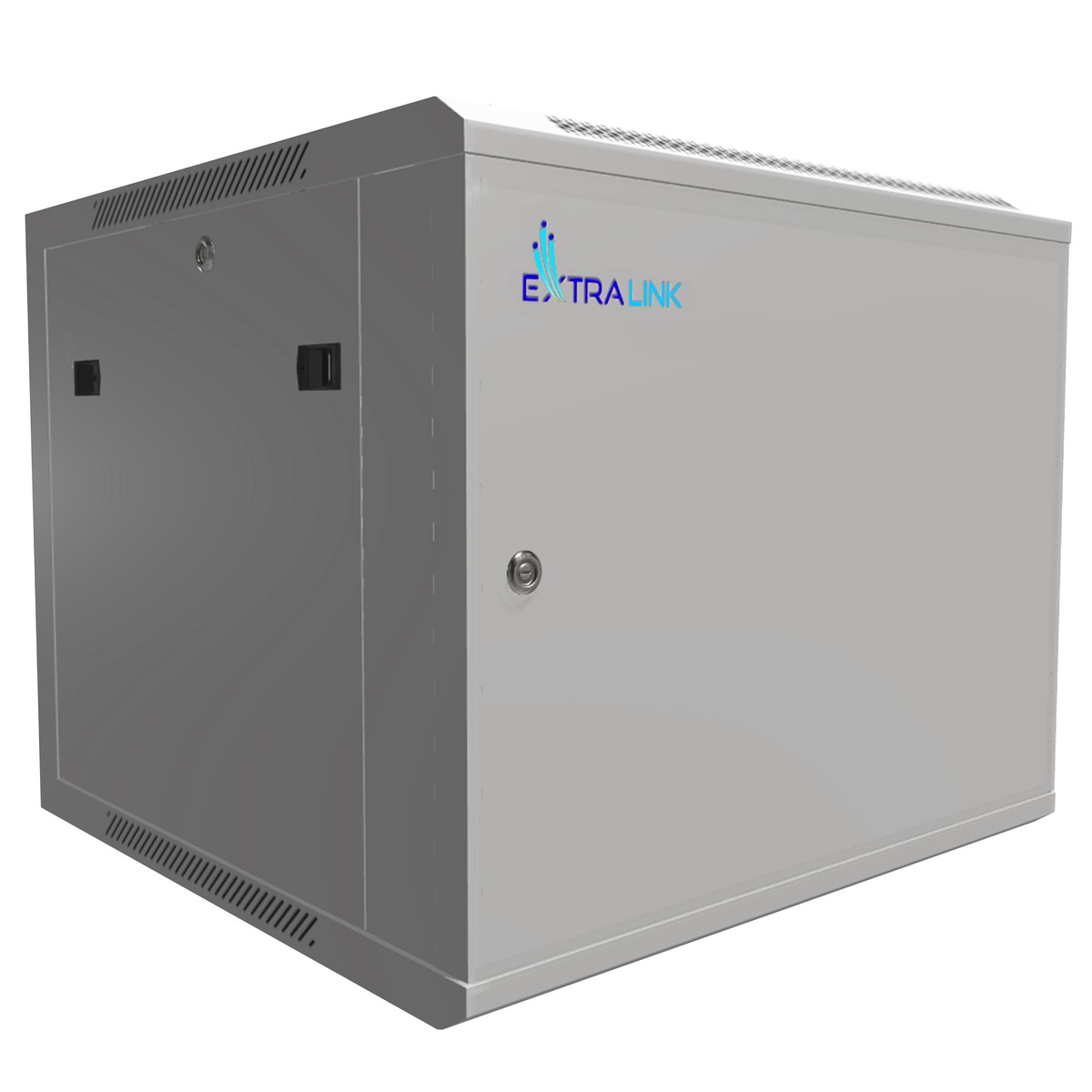 Extralink 9U 600X600 ASP WALL-MOUNTED RACKMOUNT CABINET METAL DOOR GRAY Bastidor de pared Gris