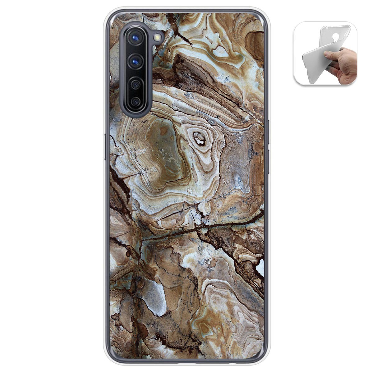 Tumundosmartphone Funda Gel Tpu para Oppo Find X2 Lite diseño Mármol 14 Dibujos