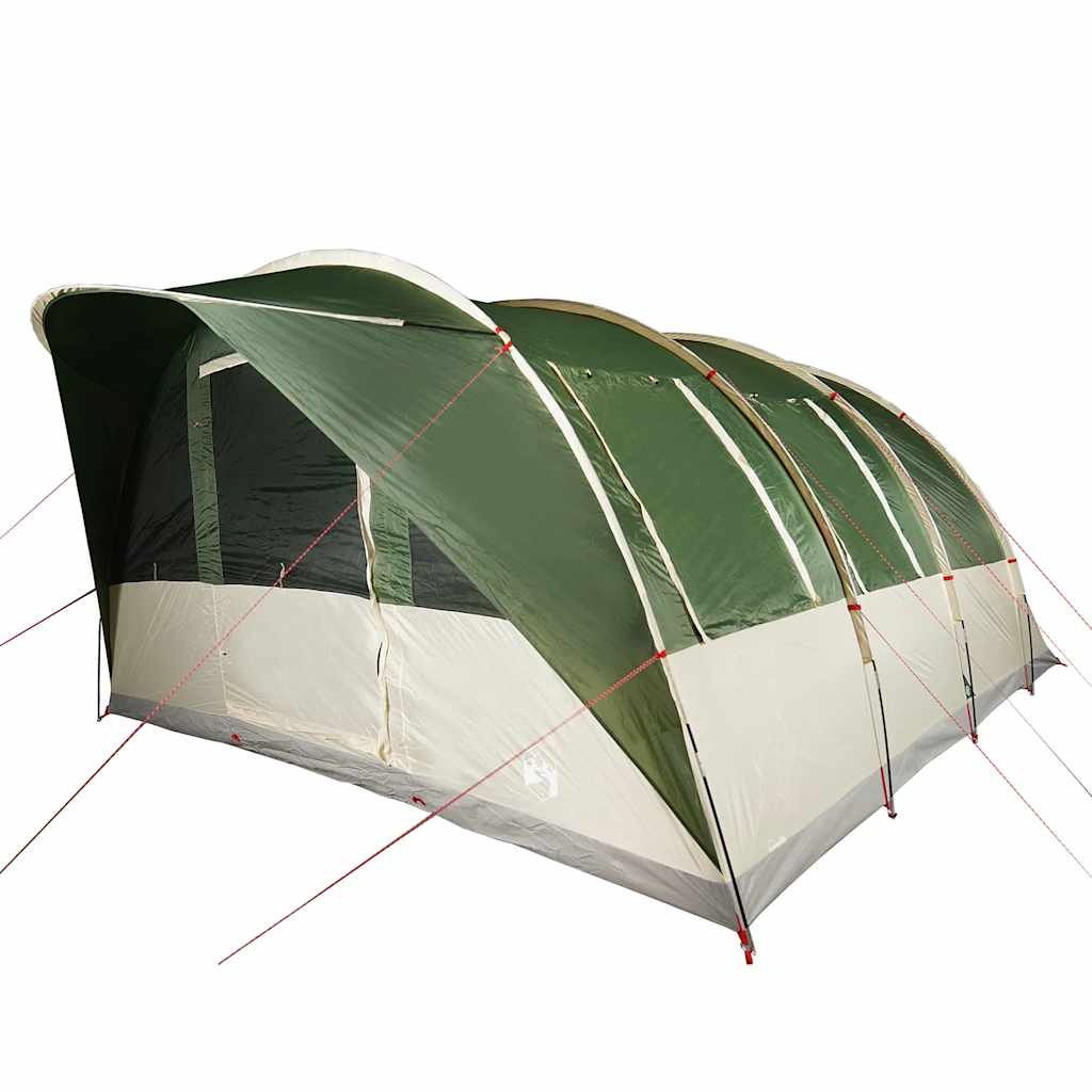 vidaXL Tienda de campaña familiar túnel 7 personas impermeable verde